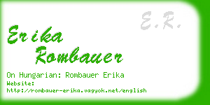 erika rombauer business card